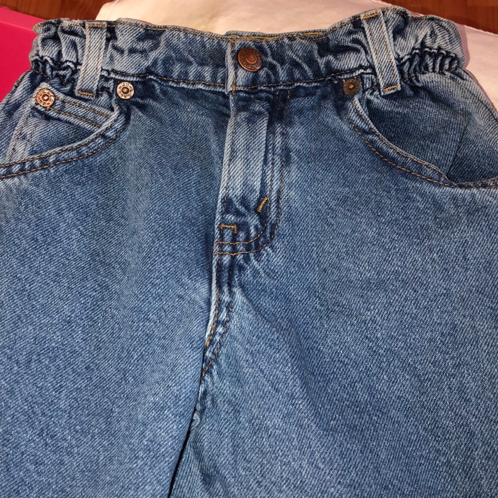 Vintage kids Levis reinforced elastic waist!